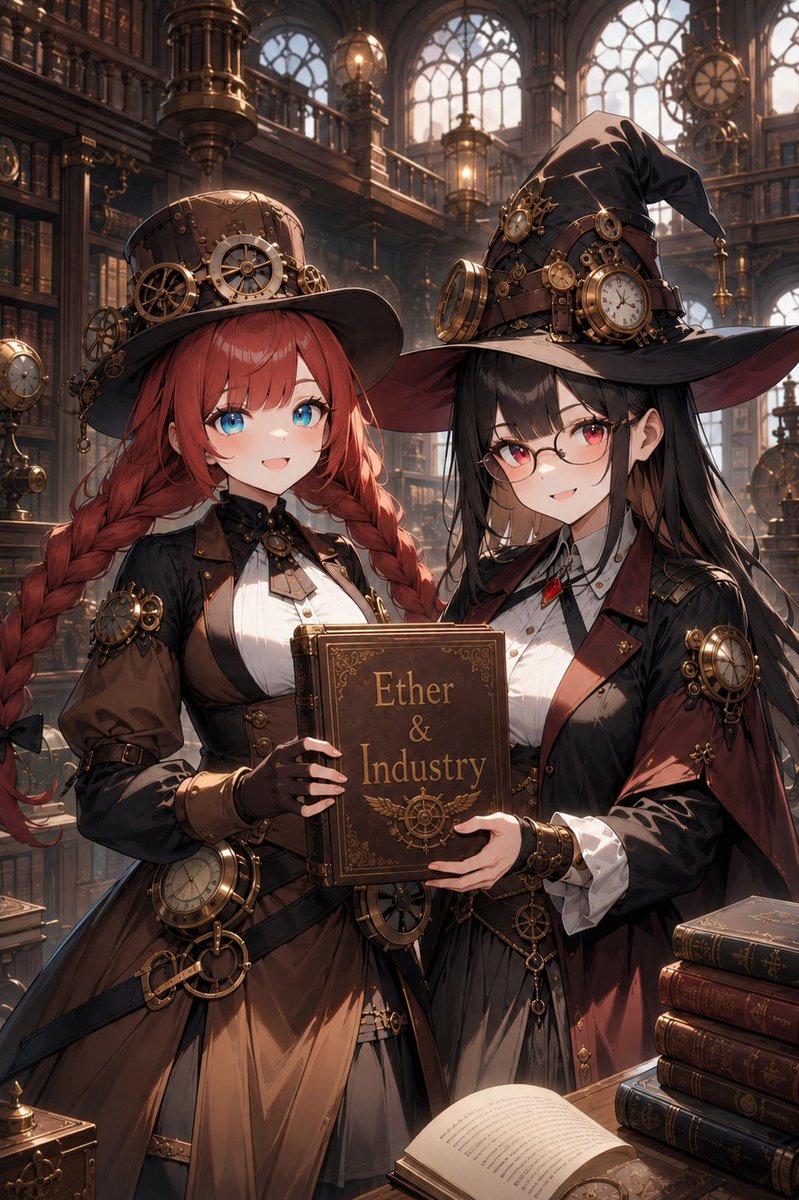 Imperial Steampunk Library Poster