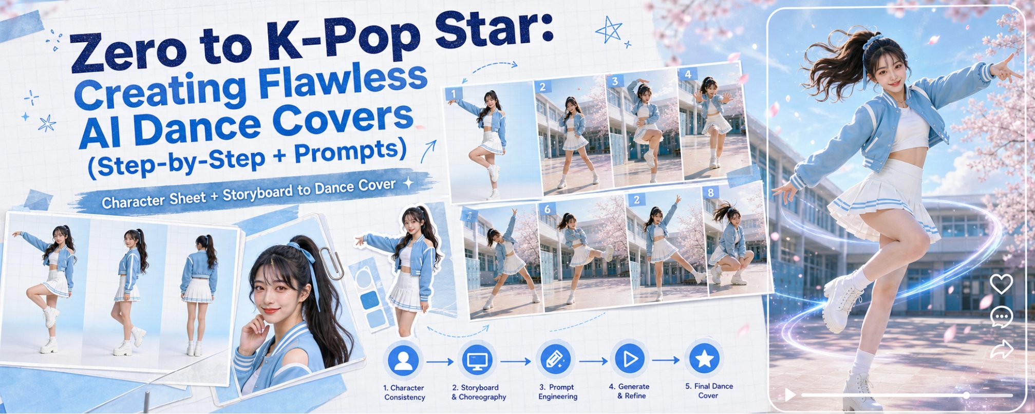 从零到 K-Pop 明星：打造完美 AI 舞蹈翻跳视频（分步指南 + 提示词）