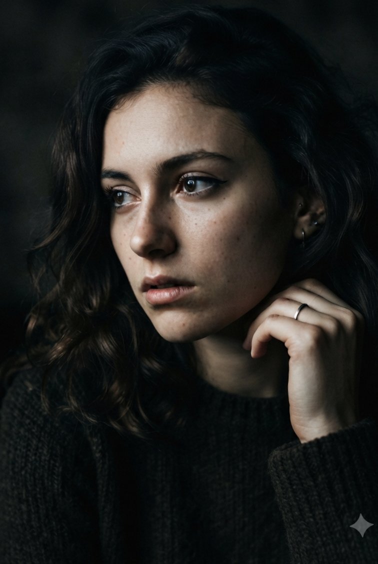 Moody Atmospheric Introspective Portrait