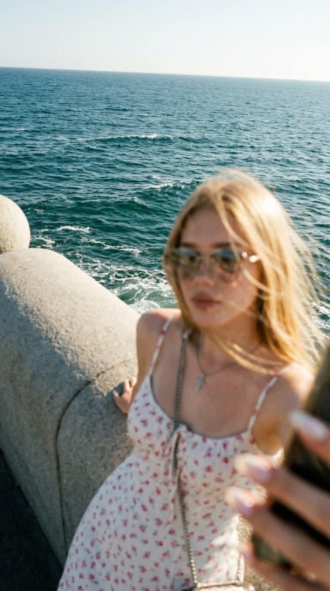 Dreamlike Seaside Memory Selfie