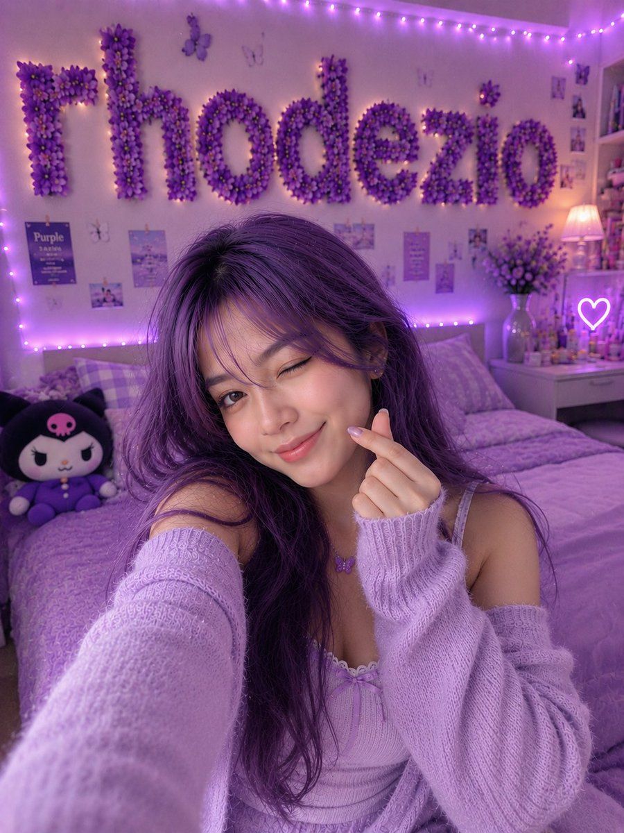 Authentic Lavender Aesthetic Selfie