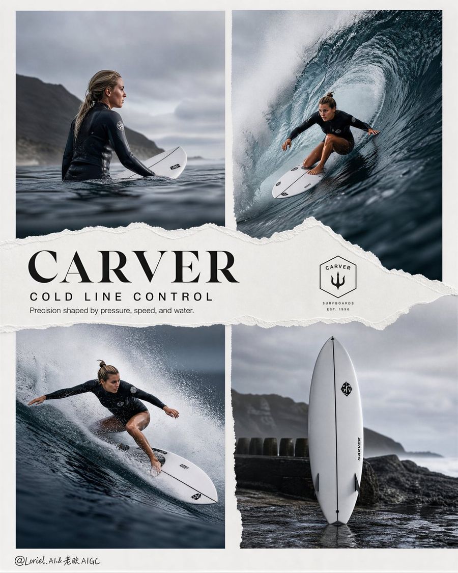 Professional Cold-Water Surf Ad Campaign