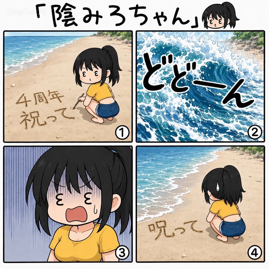 Chibi Beach Ponytail Comic
