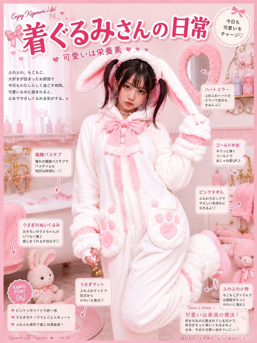 粉紅兔兔 Kigurumi 雜誌封面