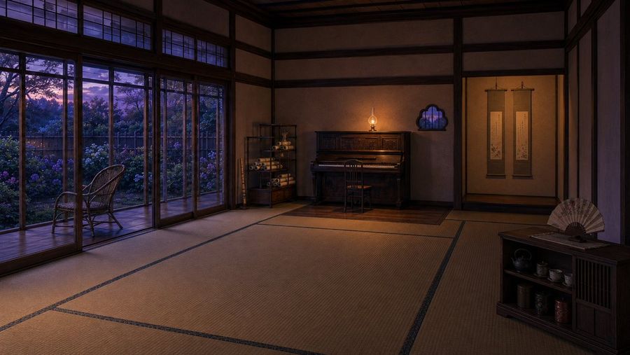 Twilight Japanese Ryokan Parlor