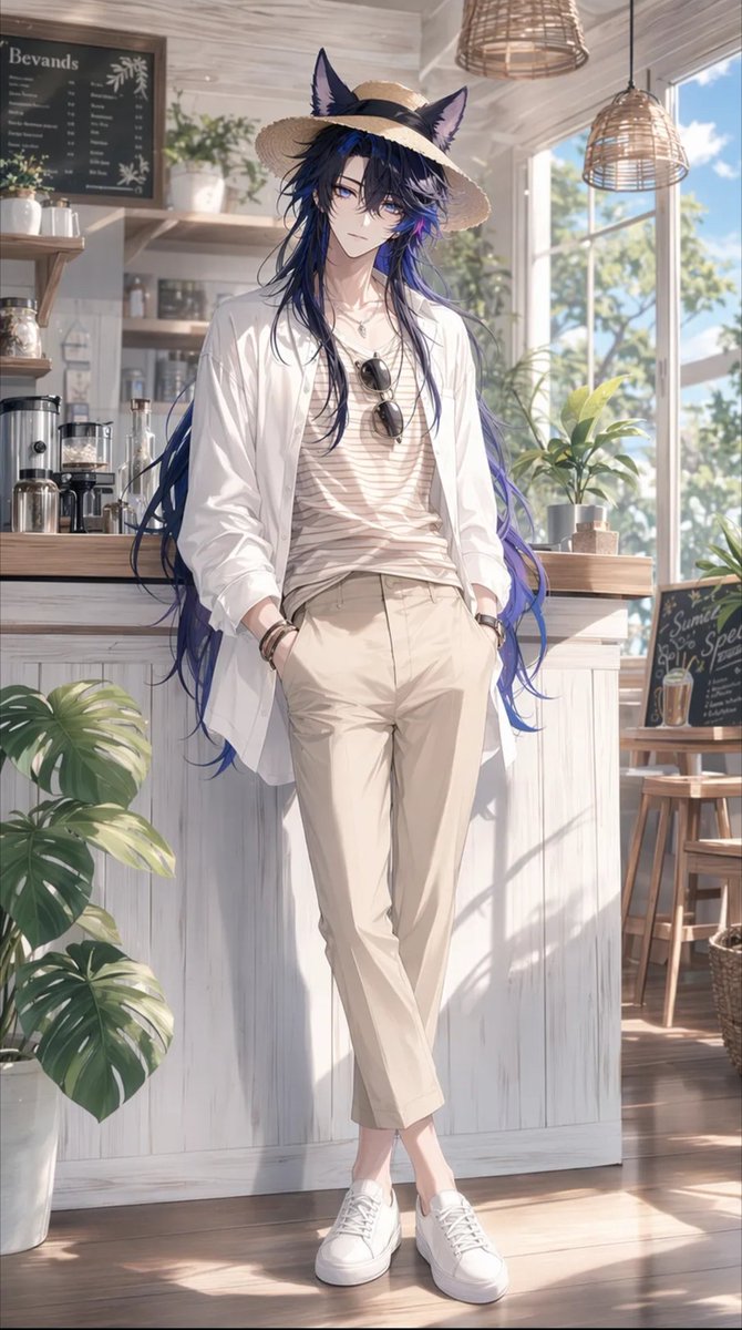 Summer Cafe Anime Wolf Boy