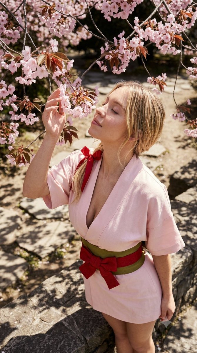 Sydney Sweeney Japanese Garden Portrait