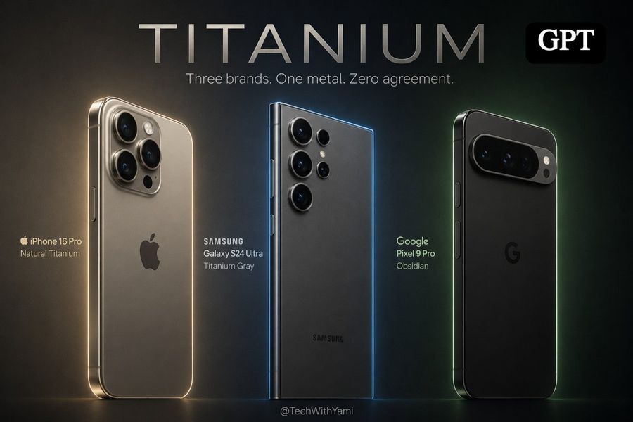 Титановий смартфонний триптих