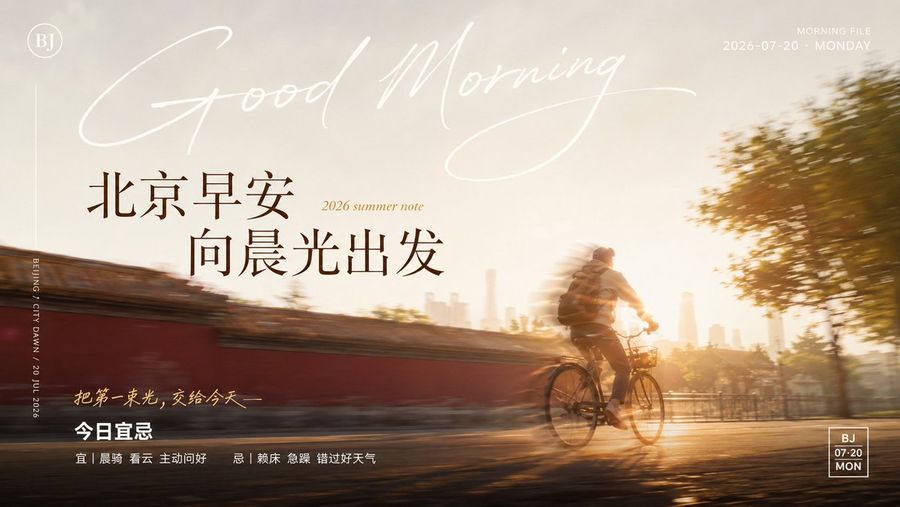 Poster Soft Sunrise West Lake