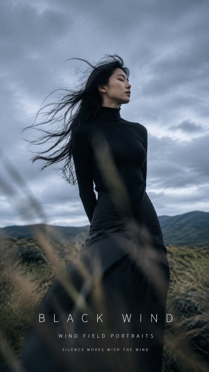 Retrato de moda Black Wind