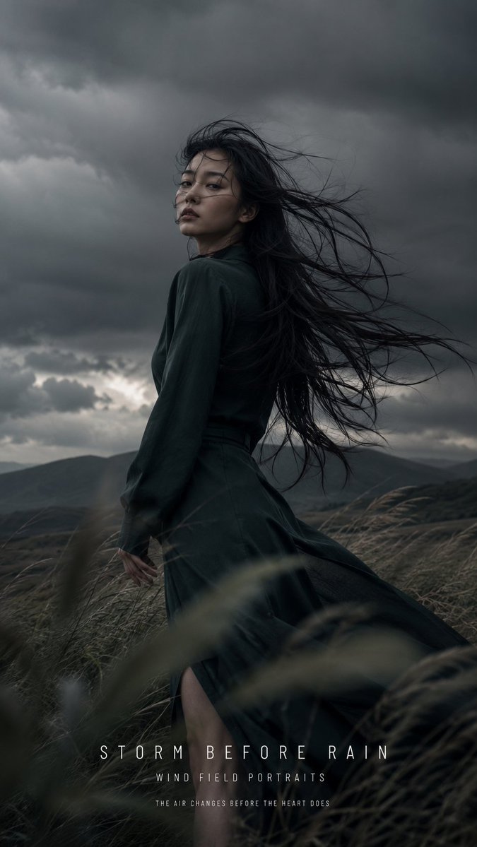 Retrato de moda Black Wind