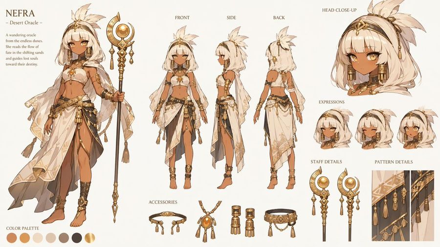 Fiche de personnage : Oracle du désert Nefra