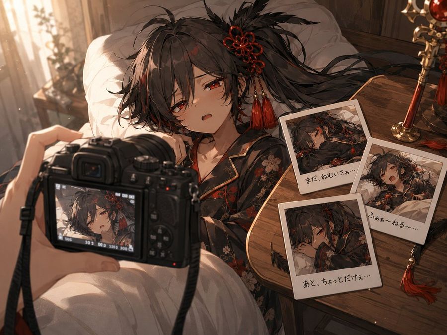 アニメキャラクターの起床 POV