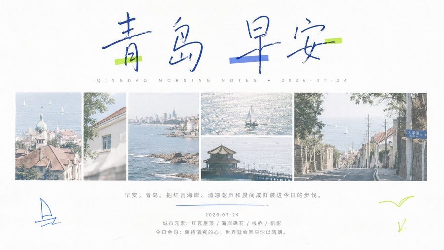 城市美学早安海报拼贴