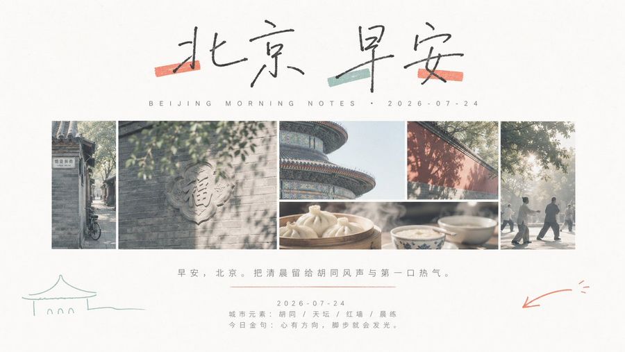 都会の朝を彩るエステティックなコラージュポスター