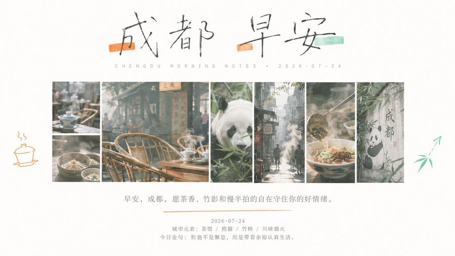 城市美学早安海报拼贴