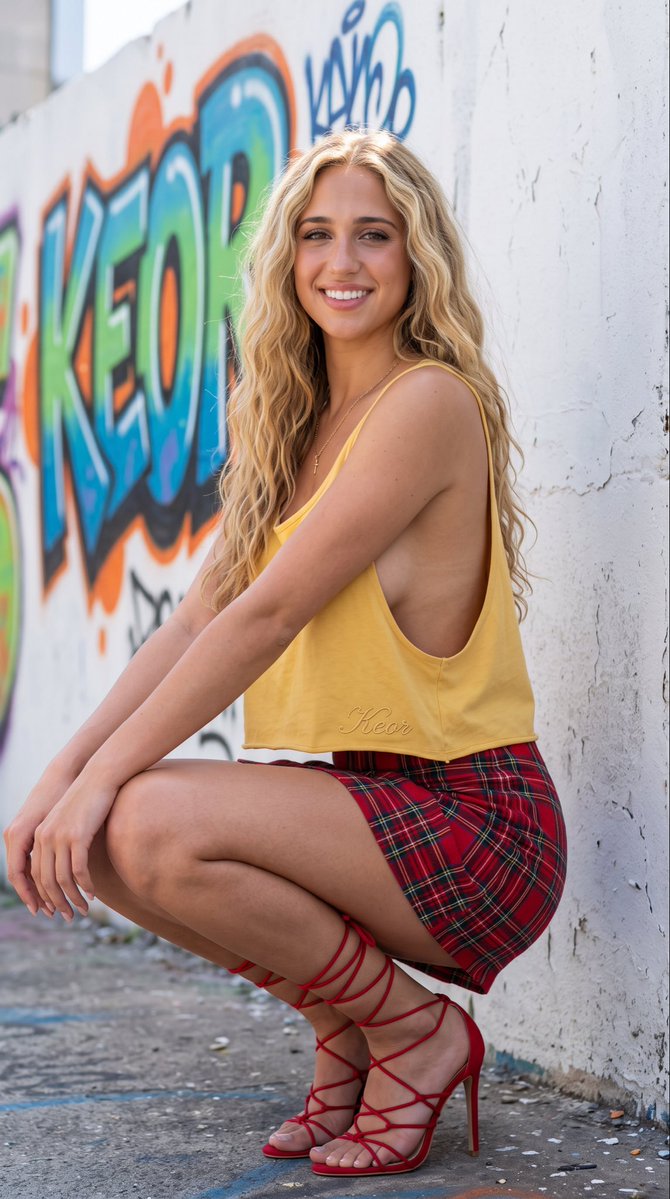 Fashion Portrait with Custom Graffiti Wall