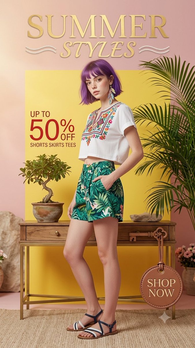 Summer Fashion Editorial Portrait