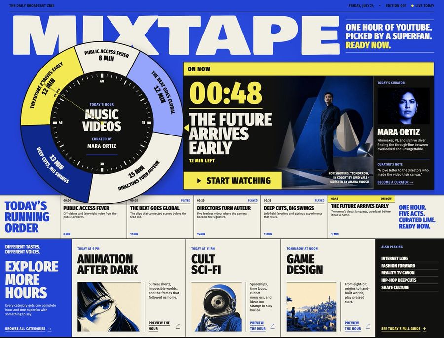 Mixtape Zine Webpage Redesign