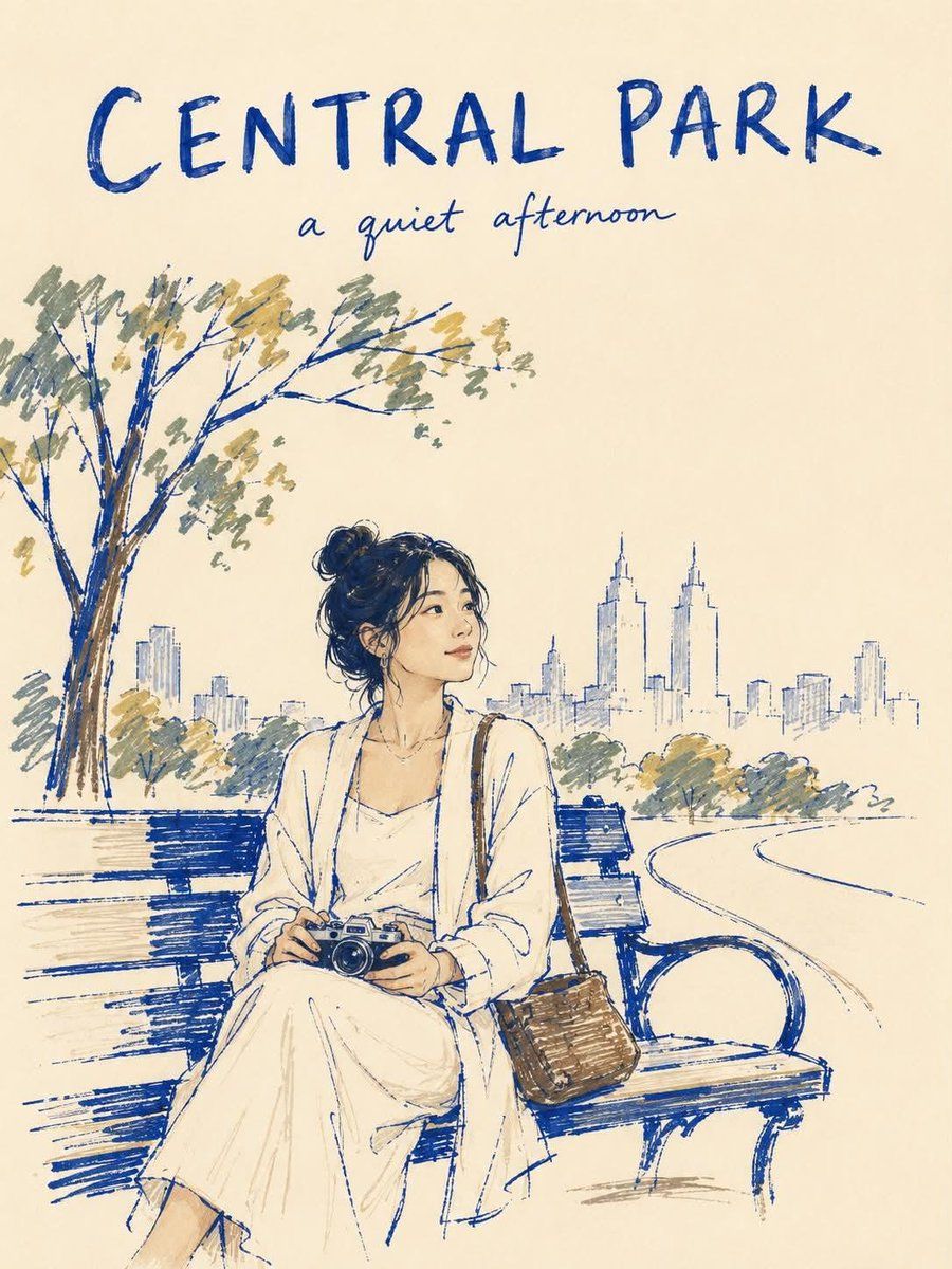 Hand-Drawn Travel Journal Sketch
