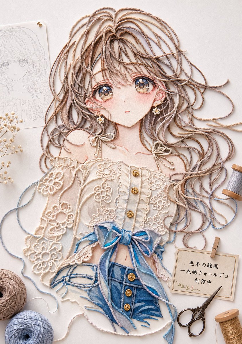 Anime Yarn Wall Art Portrait