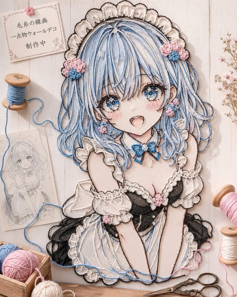 Anime Yarn Wall Art Portrait