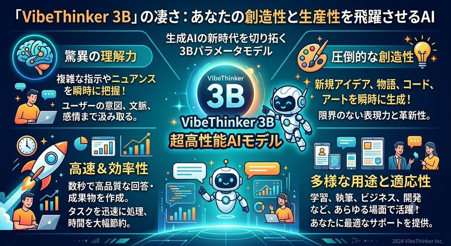 VibeThinker3B Japanese Infographic