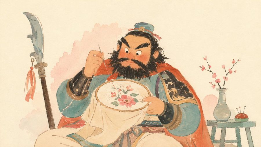 Tang Noblewoman in Lychee Watercolor