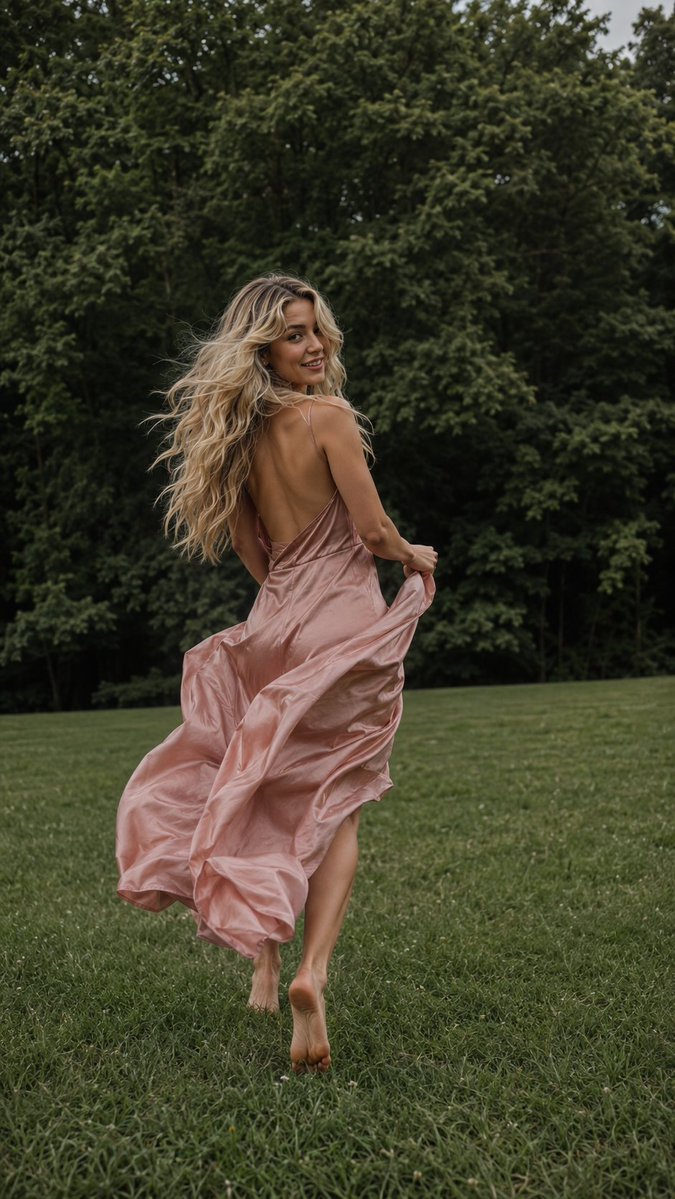 Candid Outdoor Fashion Editorial Photo