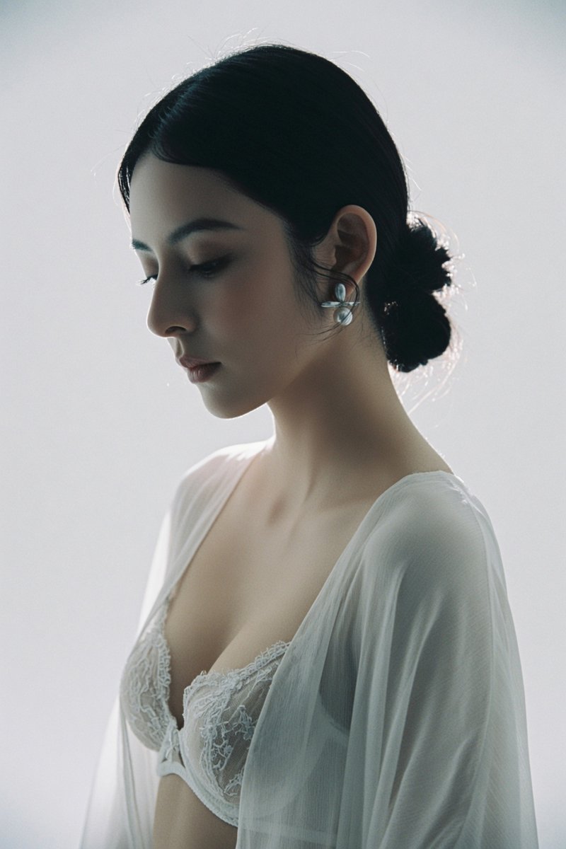 Elegant East Asian Woman Editorial Portrait