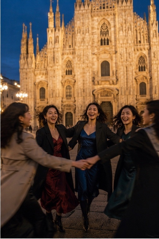 Cinematic Group Portrait in Milan