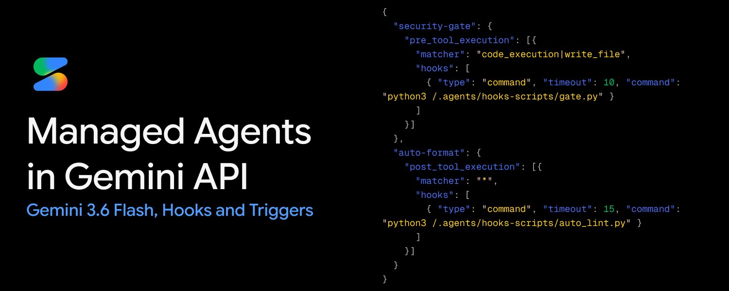 Gemini API Managed Agents:3.6 Flash、Hooks 與更多功能