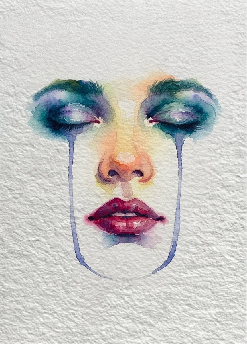 Emotional Watercolor Grief Art