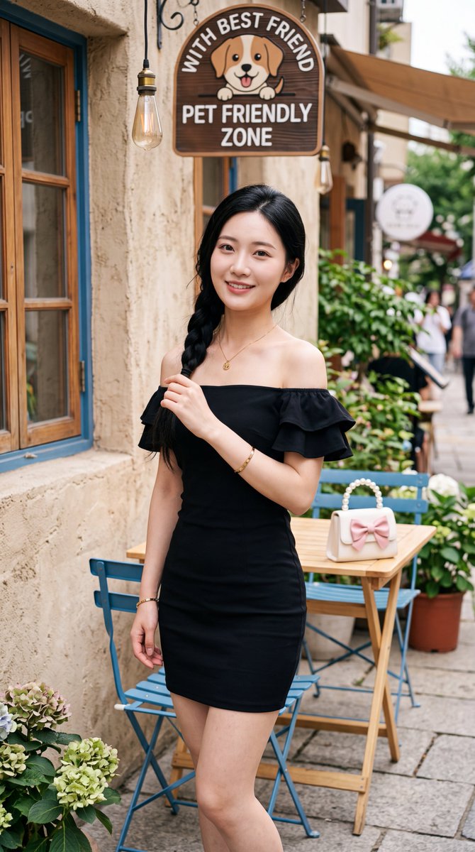 East Asian Woman in Café