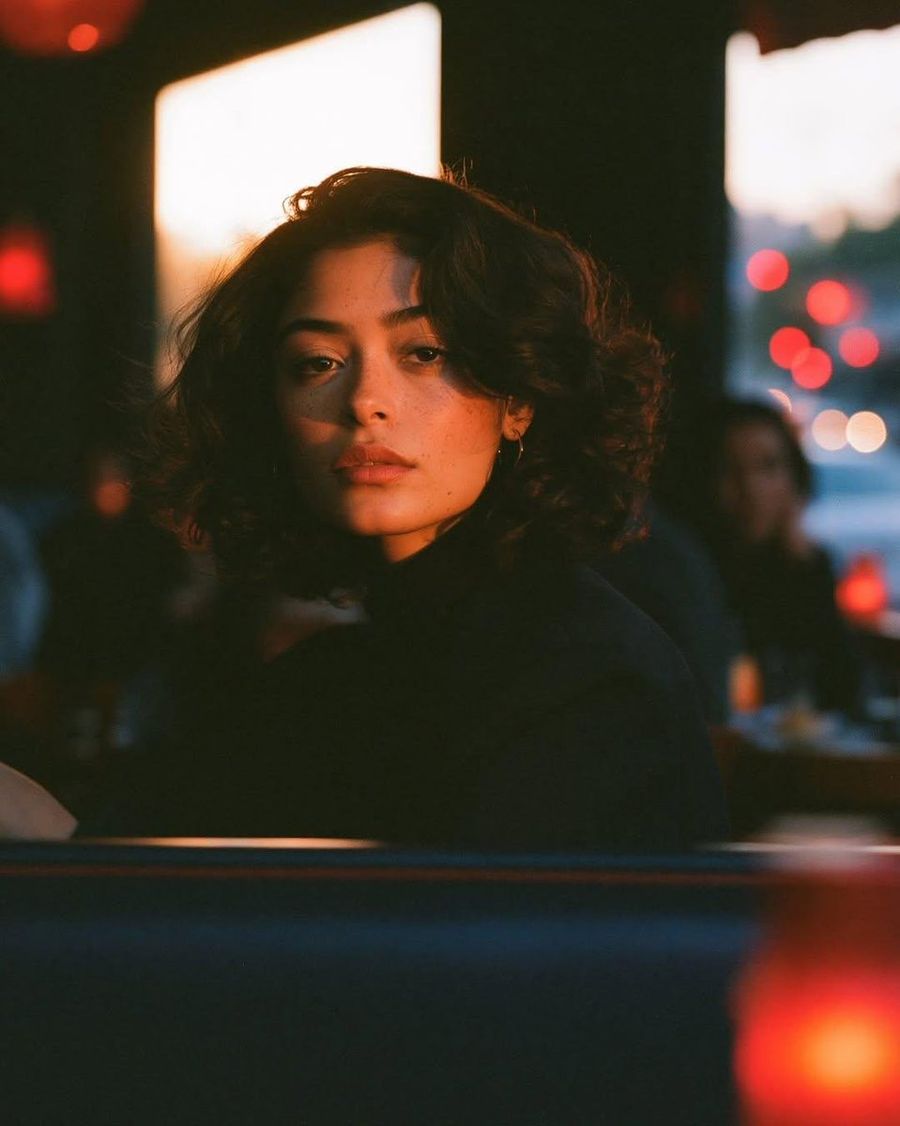 Cinematic Retro Diner Portrait