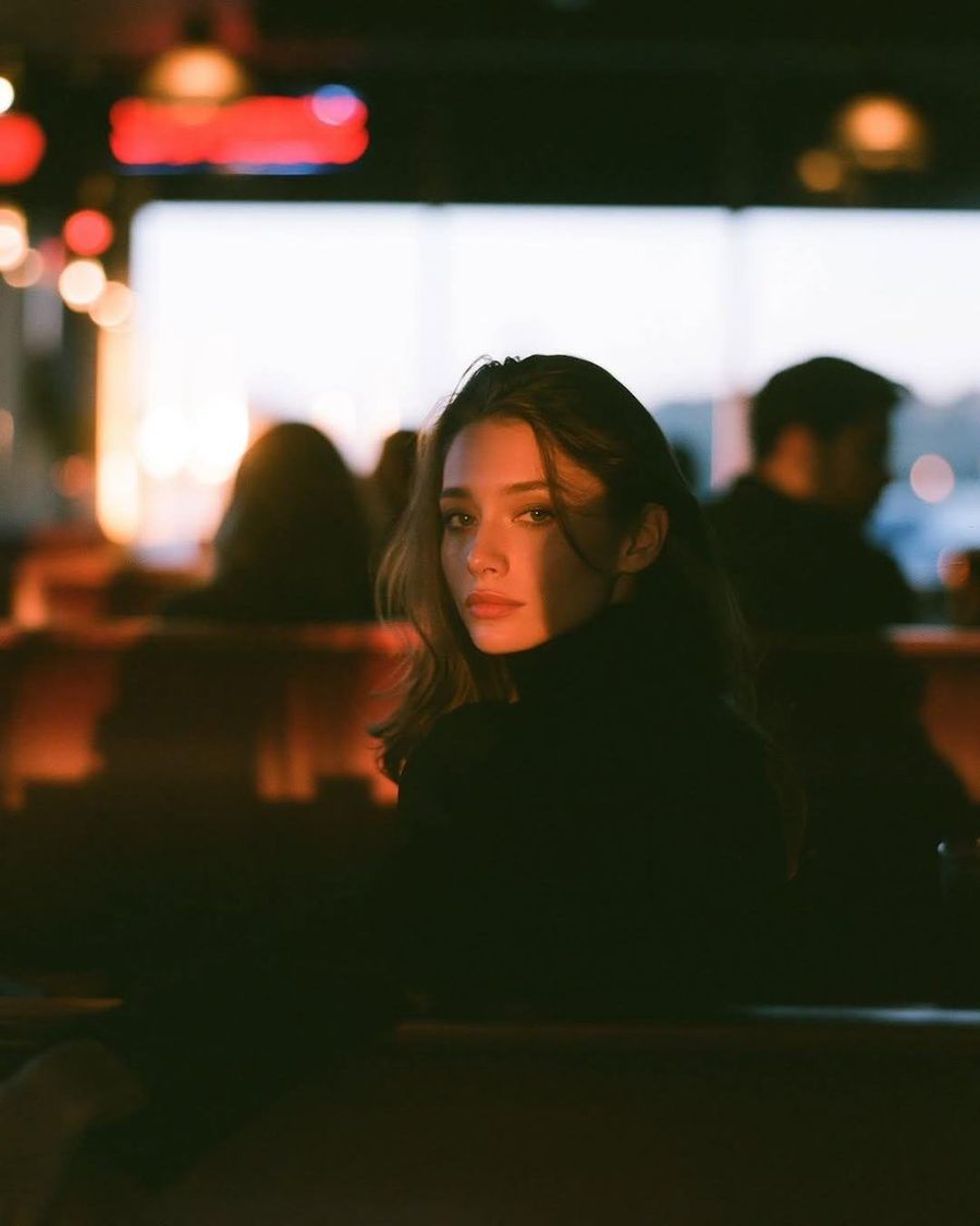 Cinematic Retro Diner Portrait