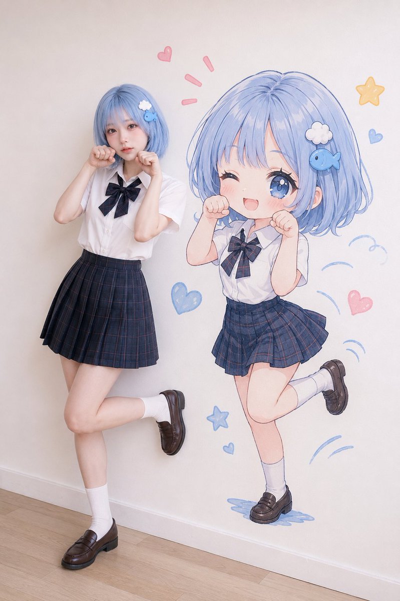 Chibi Duvar Sanatı ile Gerçekçi Portre
