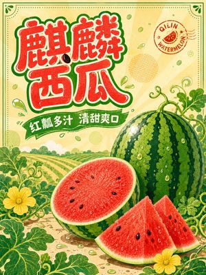 Watermelon Commercial Poster Design