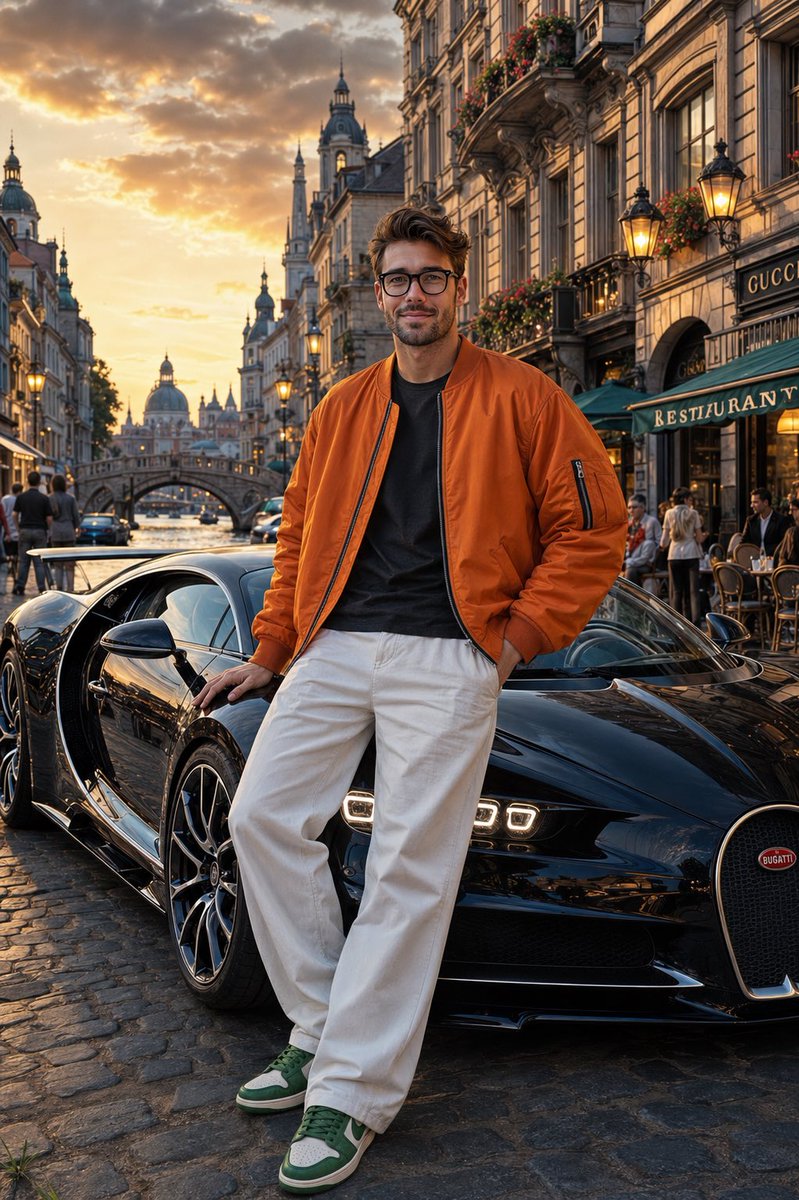 Luxury Bugatti Fashion Portrait