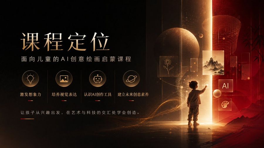 Children’s AI Art Course PPT Cover