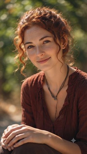 Auburn Hair Outdoor Portrait - 1
