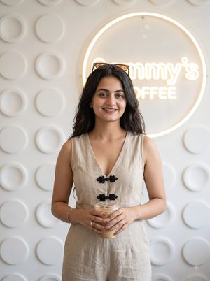 Indian Woman Lifestyle Cafe Portrait - 1