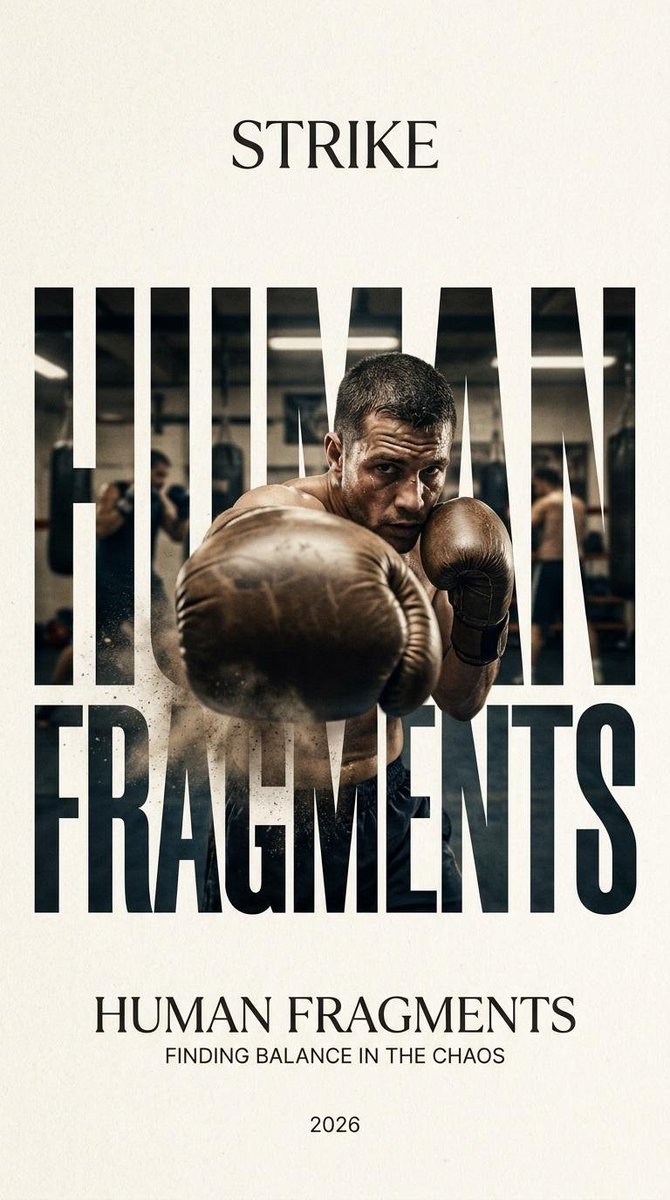 Human Fragments エディトリアルポスターのレイアウト
