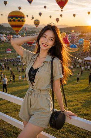 East Asian Woman Hot Air Balloon Festival - 3