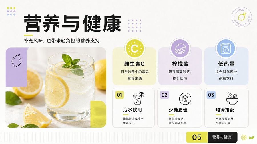 Modern Lemon Uses PPT Cover