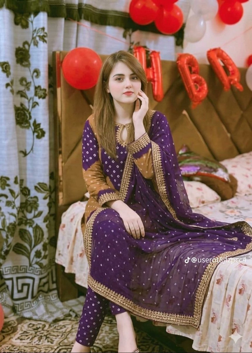 Birthday Bedroom Salwar Kameez Portrait
