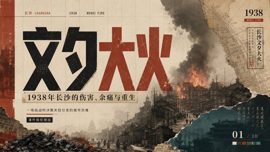 Wenxi Fire Historical PPT Cover