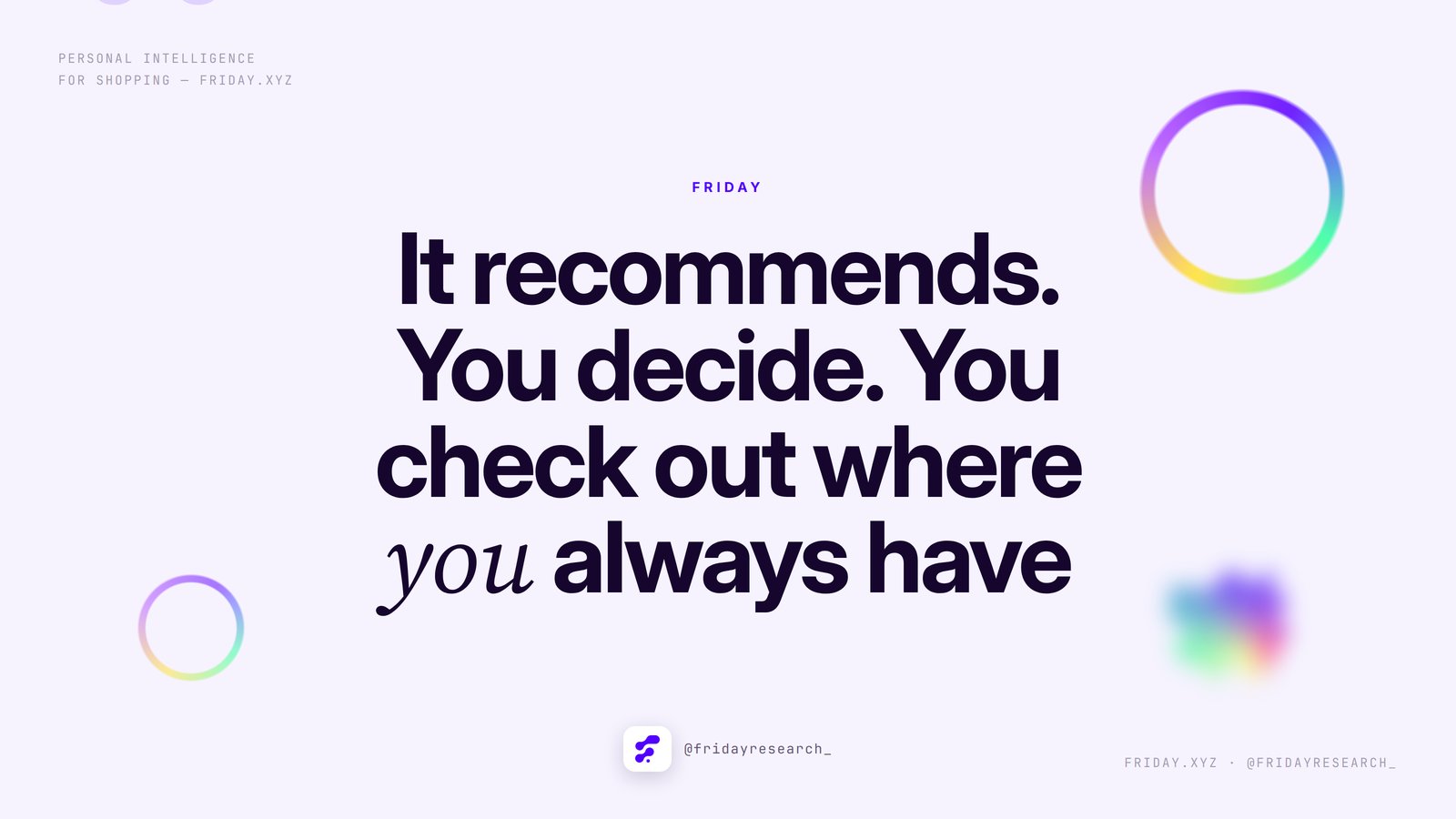 FRIDAY - Personal Intelligence for Shopping - inline image