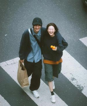Cinematic Overhead Street Couple Photo - 3