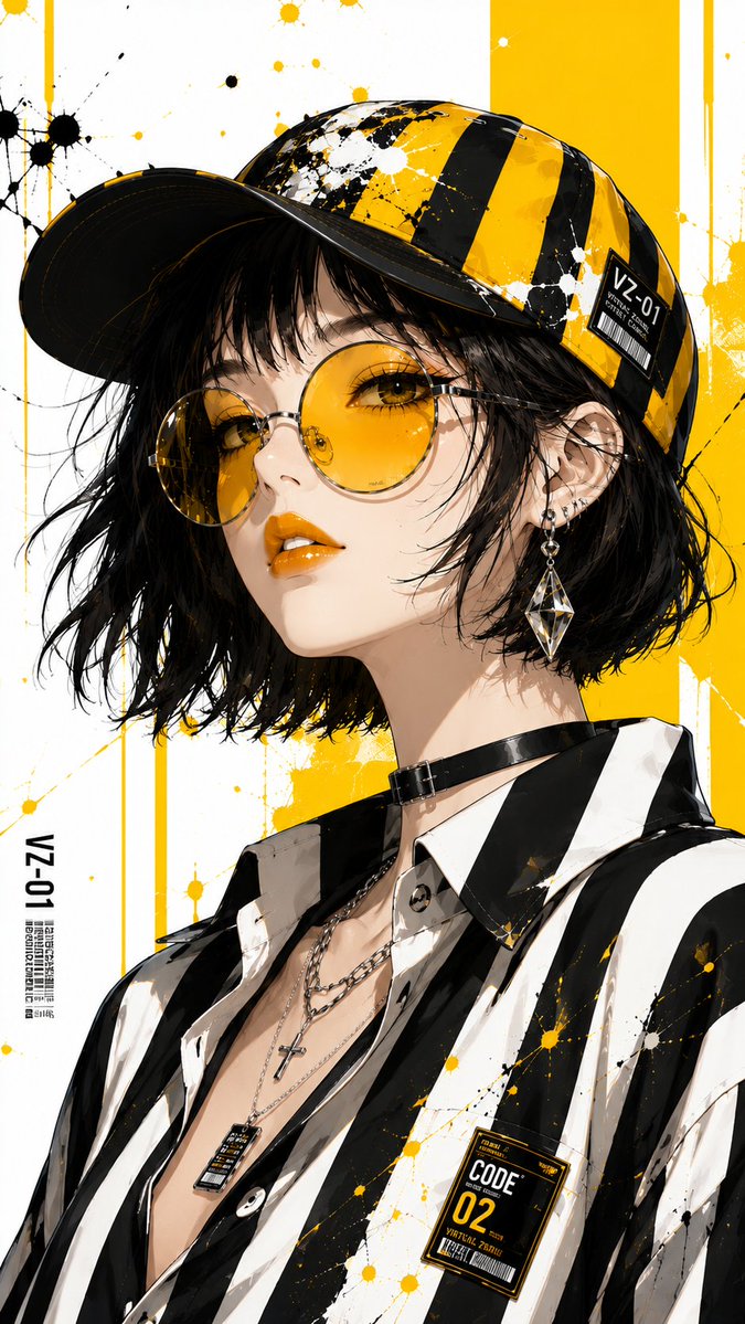 アニメ調ラグジュアリーストリートウェアのポートレート